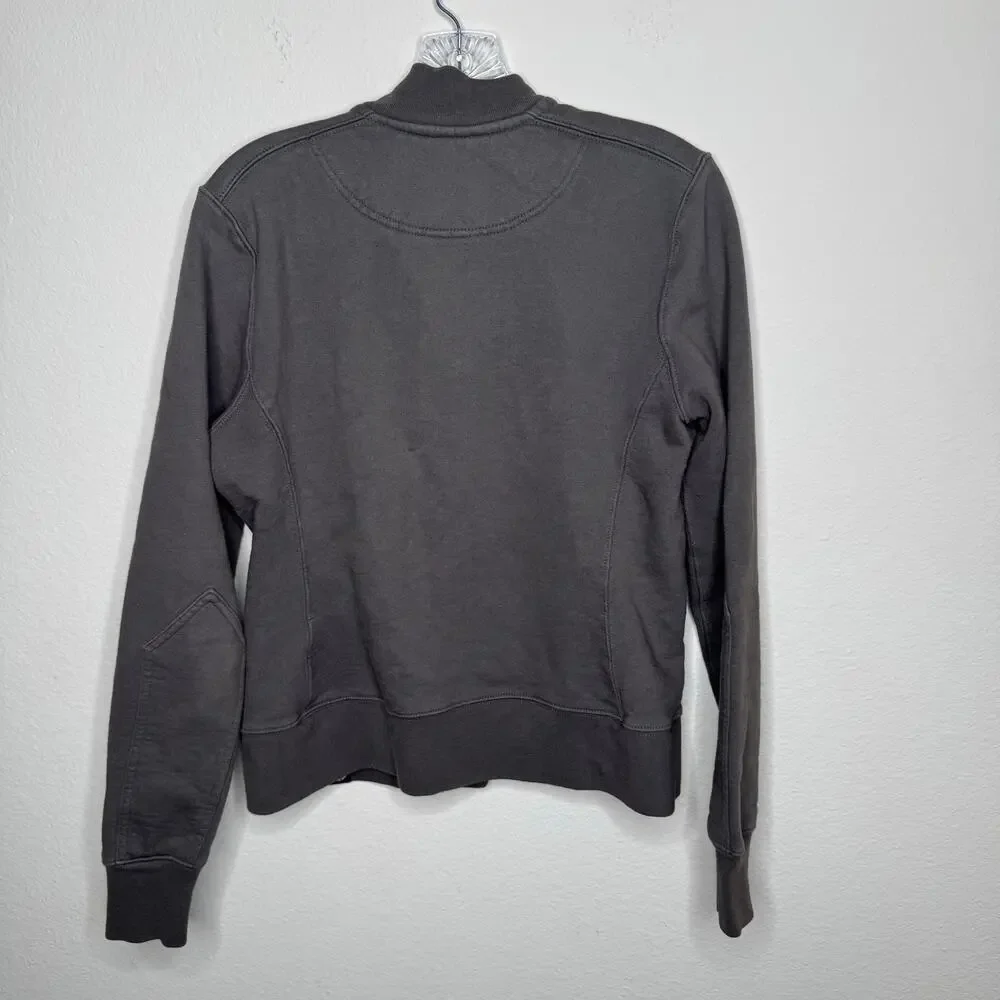 American Giant Women’s Full Button Jacket Gray Size‎ M 100% Cotton Made in USA